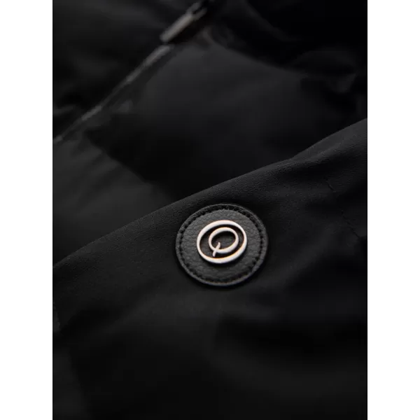  Pánský kabát OMBRE OM-JALJ-0264 BLACK 