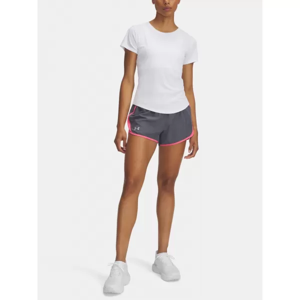  Dámské kraťasy UNDER ARMOUR UA FLY BY 3 SHORTS 1382438-027 ŠEDÁ 