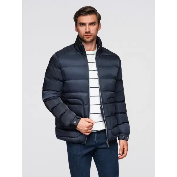  Pánská bunda OMBRE OM-JALP-0218 DARK BLUE 