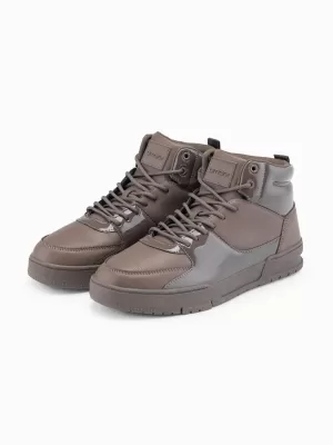 Pánské boty OMBRE OM-FOSH-0178 DARK BROWN