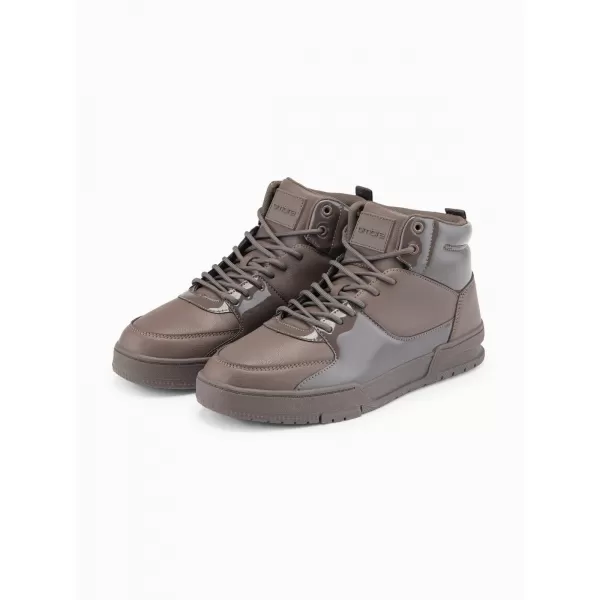  Pánské boty OMBRE OM-FOSH-0178 DARK BROWN 