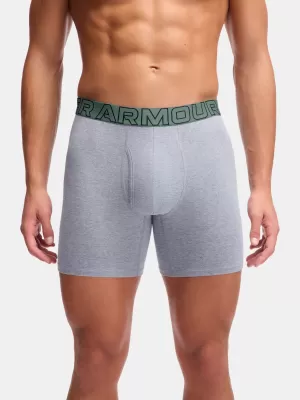 Pánské boxerky UNDER ARMOUR M PERF COTTON 6IN (3KS) 1383889-035 JASPER BLUE