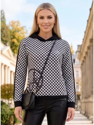 Dámská mikina ALTISPORT GILL ČERNÁ/BÍLÁ