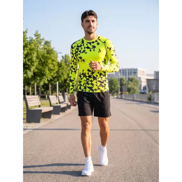  Pánské funkční kompresní triko premium ALTISPORT VOJ/ALM108TR03 NEON ŽLUTÁ 