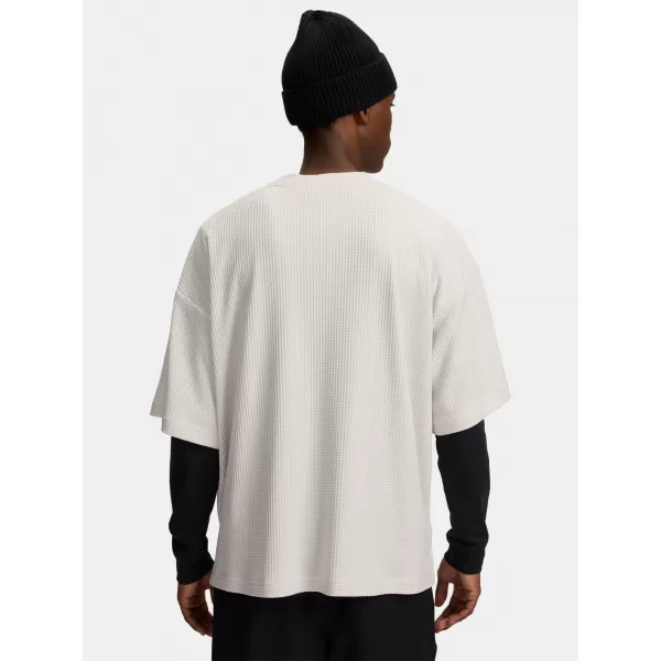  Pánské triko UNDER ARMOUR UA RIVAL WAFFLE CREW 1383106-110 BÍLÁ 