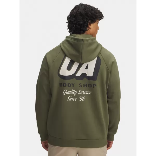  Pánská mikina UNDER ARMOUR UA RIVAL FLEECE HBR LOGO HD 6003955-390 ZELENÁ 
