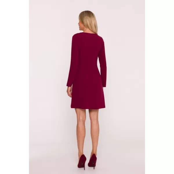  Dámské šaty STYLOVE S419 MAROON 