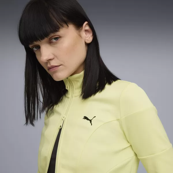  Dámské bunda PUMA DARE TO SLIM CROPPED TRACK JACKET 63214635 GOLD MOON 