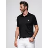 Pánské triko s límečkem OMBRE OM-POSS-0150 BLACK