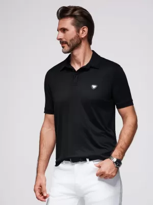 Pánské triko s límečkem OMBRE OM-POSS-0150 BLACK