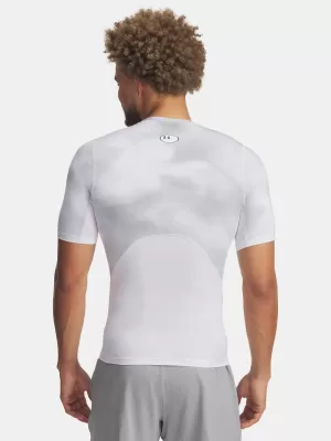 Pánské triko UNDER ARMOUR UA HG ARMOUR PRINTED SS 1383321-101 BÍLÁ