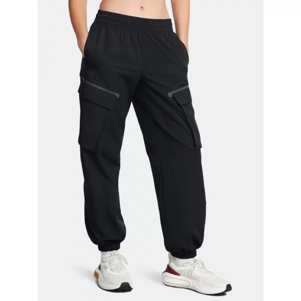  Dámské sportovní kalhoty UNDER ARMOUR UNSTOPPABLE CARGO PANT 1386481-001 ČERNÁ 