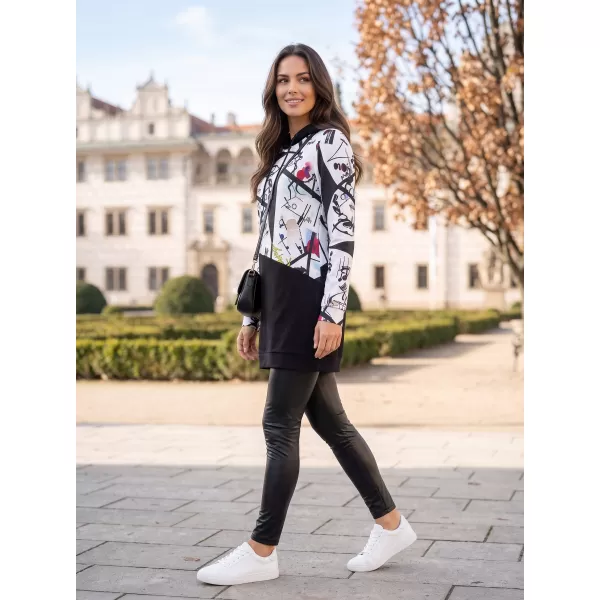  Dámská mikina KIXMI VONITA ČERNÁ/BÍLÁ 