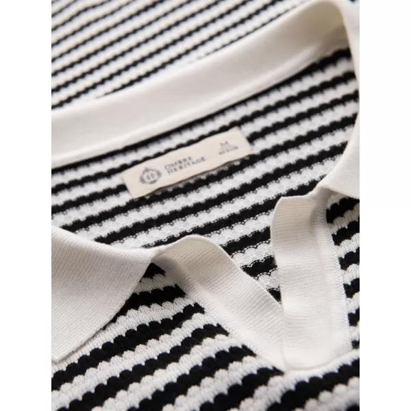 Pánské polo triko OMBRE OM-POSS-0161 BLACK AND WHITE 