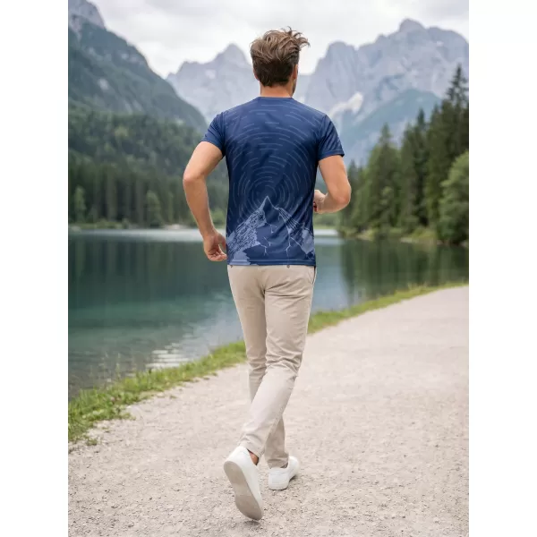  Pánské volnočasové triko premium ALTISPORT VOJ/ALM121TR06 NAVY-BLUE 
