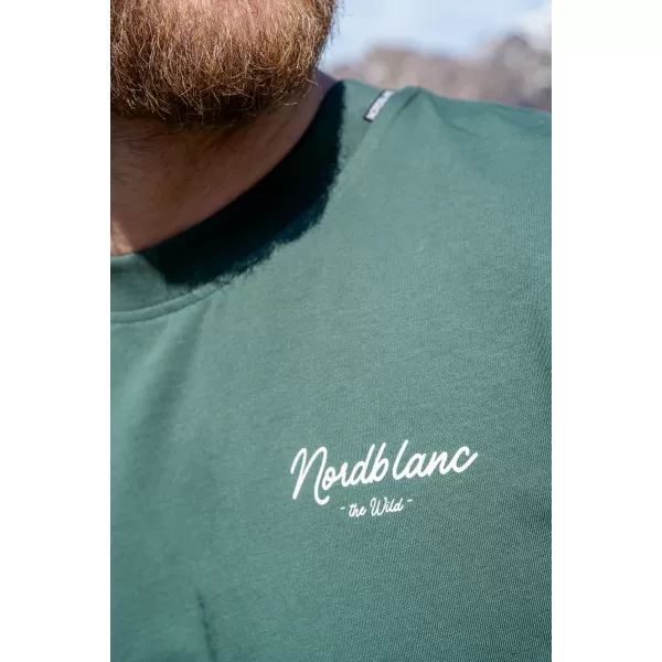  Pánské triko NORDBLANC CAMPING NBSMT8157 TMAVĚ ZELENÁ 