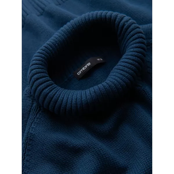  Pánský svetr OMBRE OM-SWTN-0163 DARK BLUE 