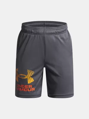 Chlapecké kraťasy UNDER ARMOUR UA TECH LOGO SHORTS 1383333-026 ŠEDÁ