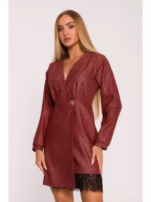 Dámské šaty MOE M871 MAROON
