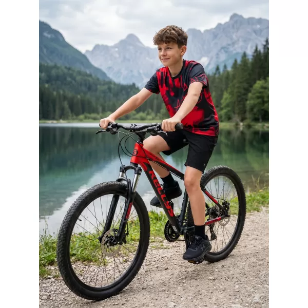  Dětské funkční triko premium ALTISPORT VOJ/ALK076TR01 ČERVENOČERNÁ 