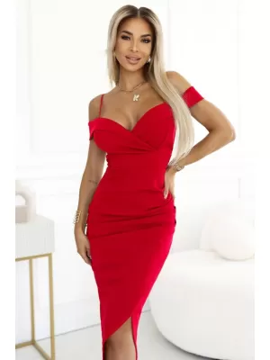 Dámské šaty NUMOCO CALLIE 564-10 ČERVENÁ