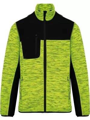 Unisex mikina Kariban WK | WK 9108 FLUORESCENT YELLOW MELANGE/BLACK