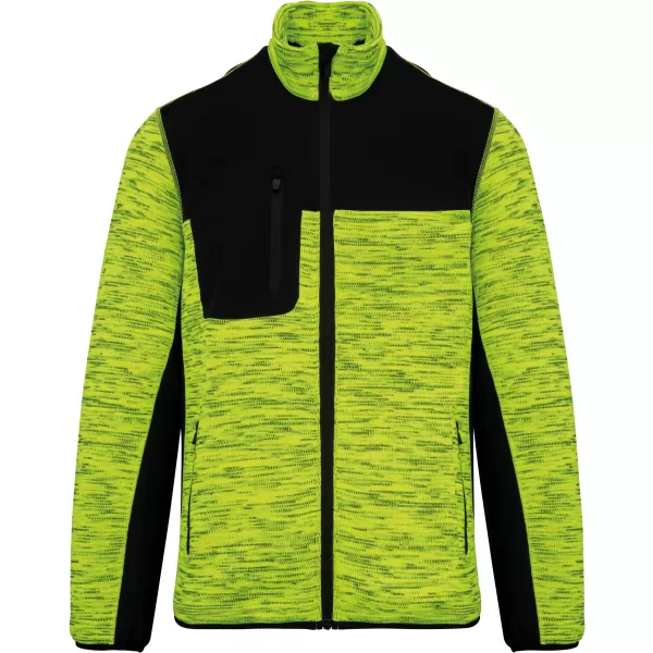  Unisex mikina Kariban WK | WK 9108 FLUORESCENT YELLOW MELANGE/BLACK 