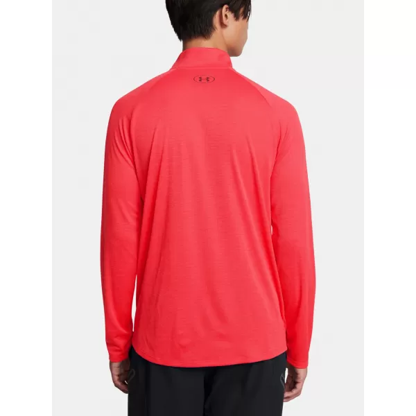  Pánské triko UNDER ARMOUR UA TECH TEXTURED 1/2 ZIP červená 