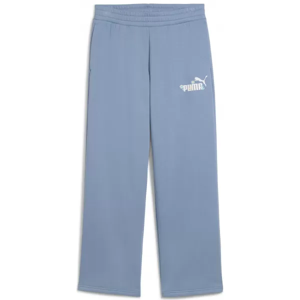  Dámské tepláky PUMA ESS NATURE 2 0 COMFORT LOGO STRAIGHT PANTS FL OP 68808134 COOL BLUE 