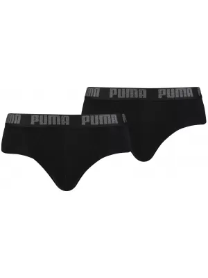 Pánské slipy PUMA BASIC BRIEF 2P 88910006 BLACK/BLACK