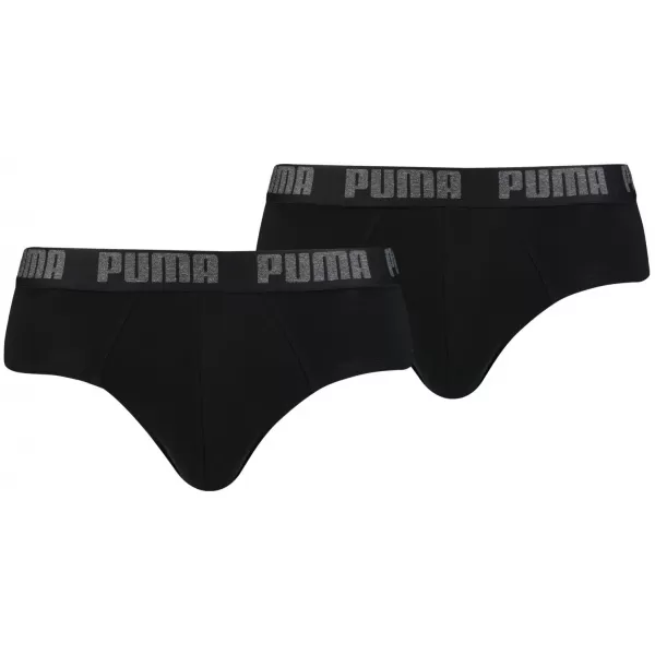  Pánské slipy PUMA BASIC BRIEF 2P 88910006 BLACK/BLACK 