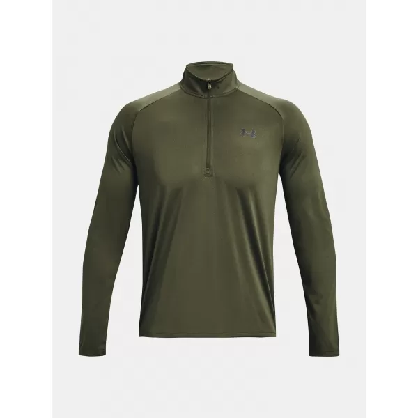  Pánské triko UNDER ARMOUR UA TECH 2.0 1/2 ZIP 1328495-392 ZELENÁ 