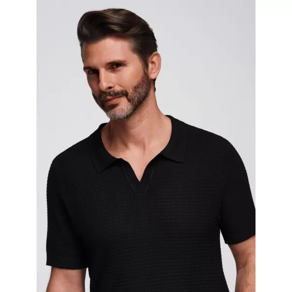  Pánské polo triko OMBRE OM-POSS-0157 BLACK 