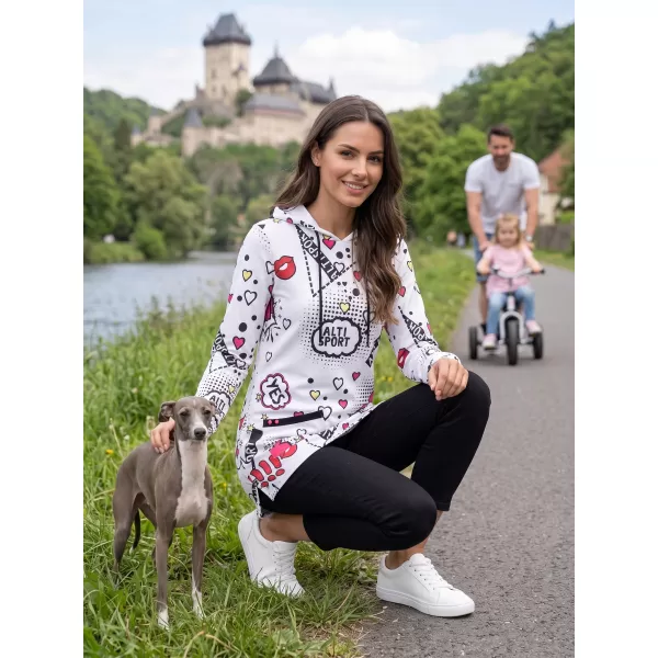  Dámská mikina ALTISPORT GITA BÍLÁ 