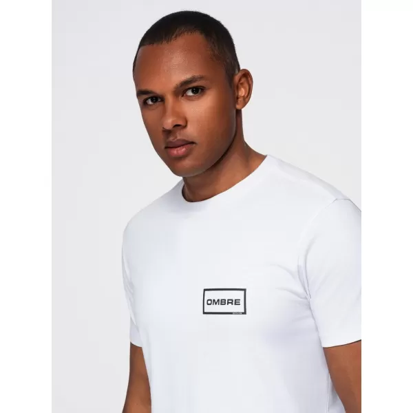  Pánské triko OMBRE OM-TSPT-0231 WHITE 