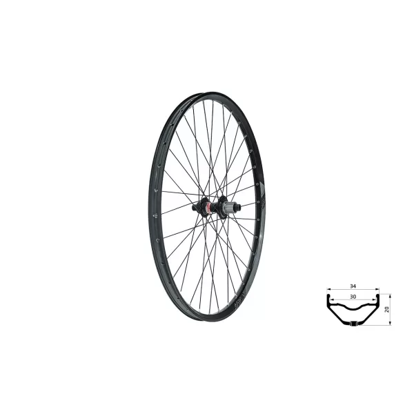  Zapletené kolo zadní KLS VALOR 3 DSC R, 27,5", black BLACK 