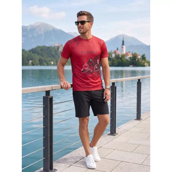 Pánské volnočasové triko premium ALTISPORT VOJ/ALM122TR06 ČERVENÁ 