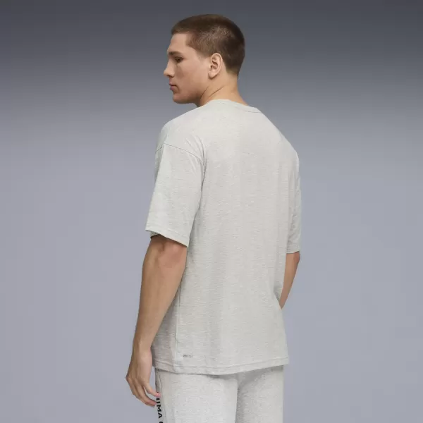  Pánské triko PUMA M GRAPHIC OVERSIZE TEE 52762604 LIGHT GRAY HEATHER 