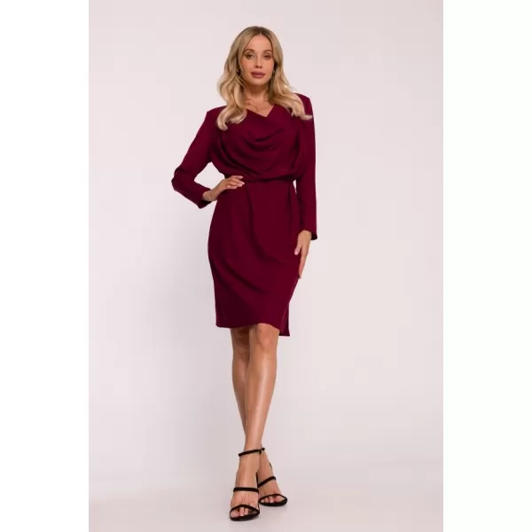  Dámské šaty STYLOVE S428 MAROON 