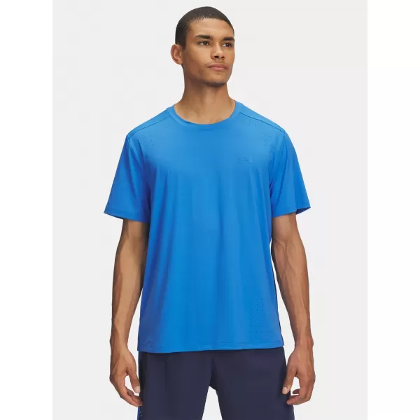  Pánské triko UNDER ARMOUR UA LAUNCH ELITE SHORTSLEEVE 1389802-402 MODRÁ 