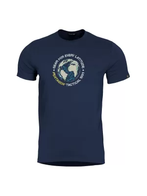 Triko PENTAGON GLOBE T-SHIRT K09055 MIDNIGHT BLUE