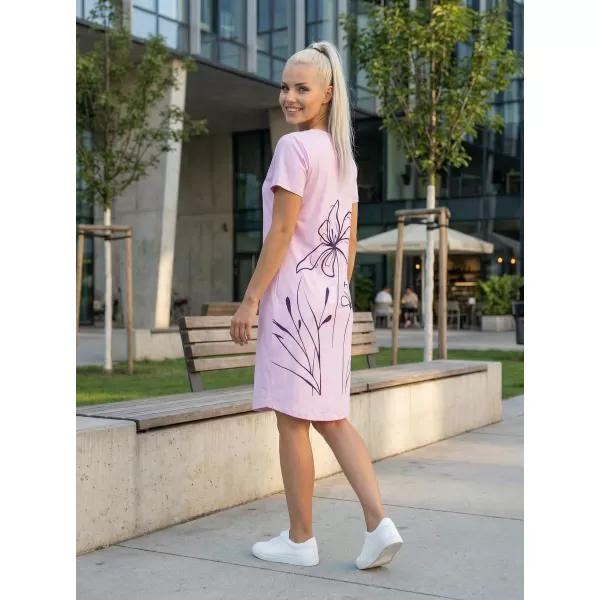  Dámské prodloužené triko/šaty premium ALTISPORT VOJ/ALW075SAT02 LIGHT PINK 