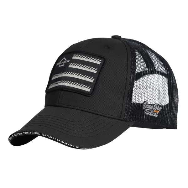  Čepice PENTAGON WILLS TRUCKERS TWILL CAP  K13055 BLACK 