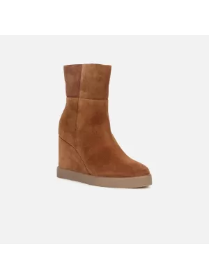 Dámské kotníkové boty GEOX ELIDEA WEDGE HNĚDÁ
