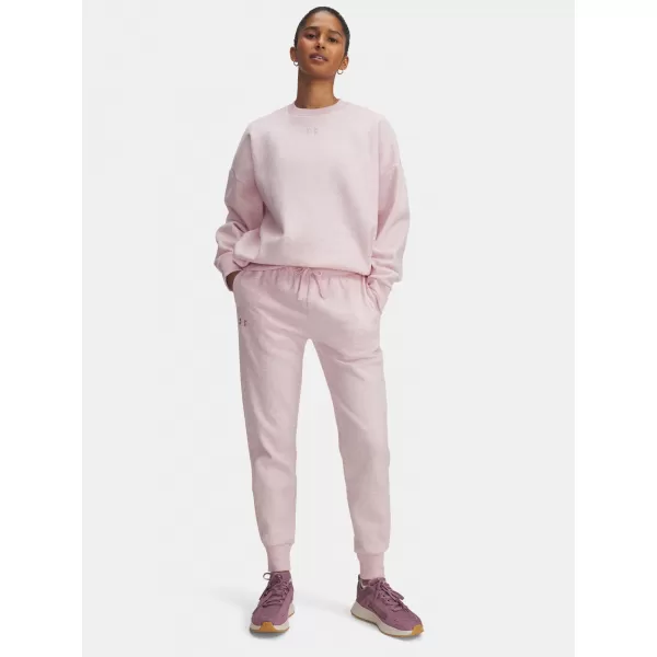  Dámské tepláky UNDER ARMOUR UA RIVAL FLEECE JOGGER 1379438-649 RŮŽOVÁ 