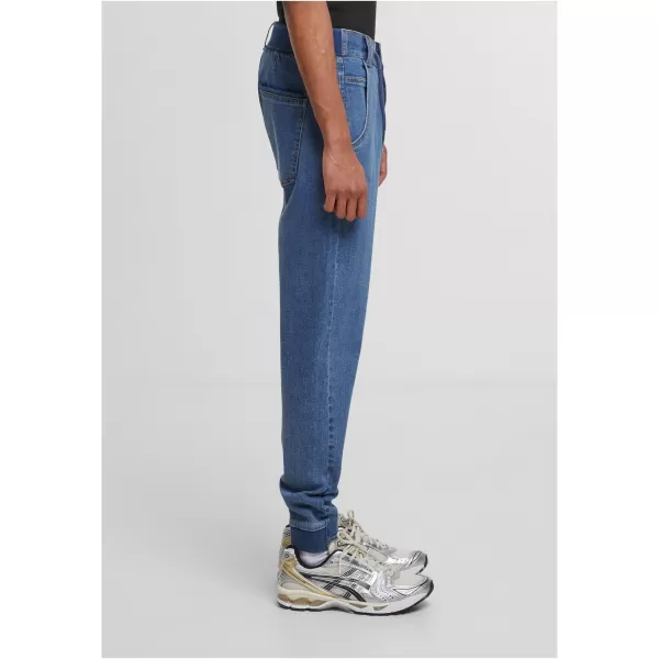 Pánské džíny URBAN CLASSICS TB7567 MID DEEP BLUE WASHED 