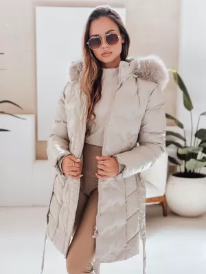 Dámský kabát DSTREET BÉŽOVÁ