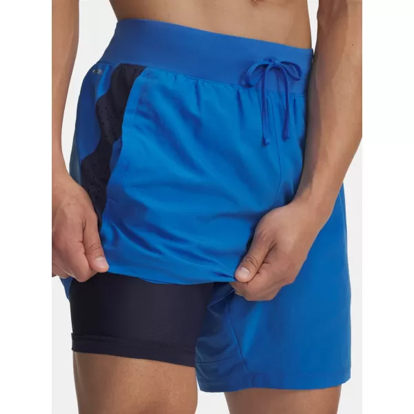  Pánské kraťasy UNDER ARMOUR UA LAUNCH PRO 2N1 7 SHORTS modrá 