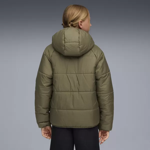  Dětské bunda PUMA REVERSIBLE PUFFER JACKET 68840781 LODEN GREEN 