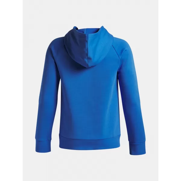  Chlapecká mikina UNDER ARMOUR UA RIVAL FLEECE BL HOODIE 1379791-402 MODRÁ 